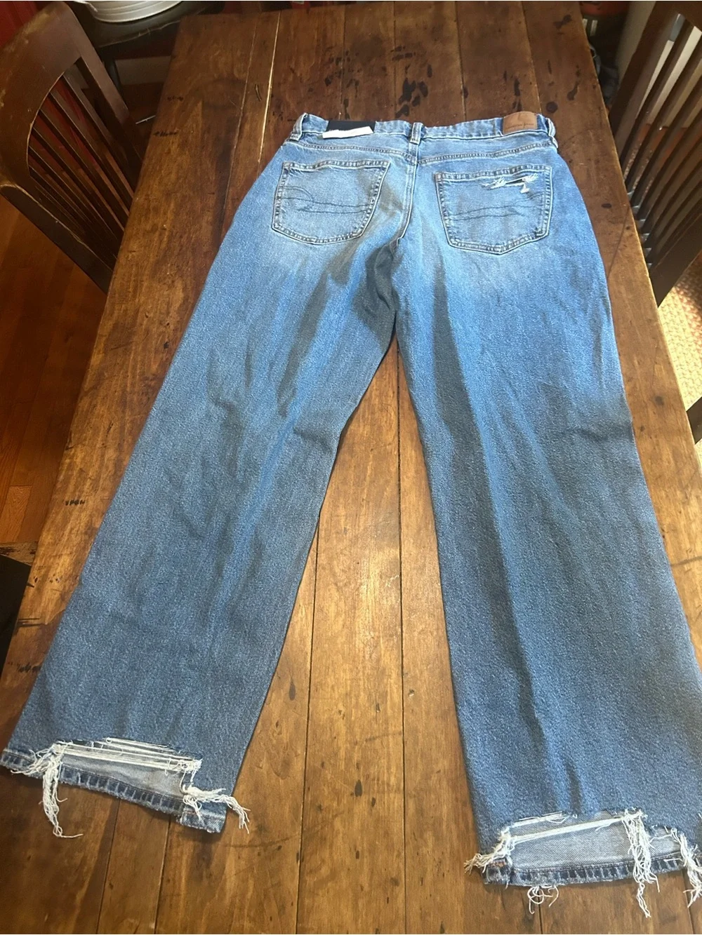 American Eagle Outfitters Light Blue Distressed Boyfriend Jeans